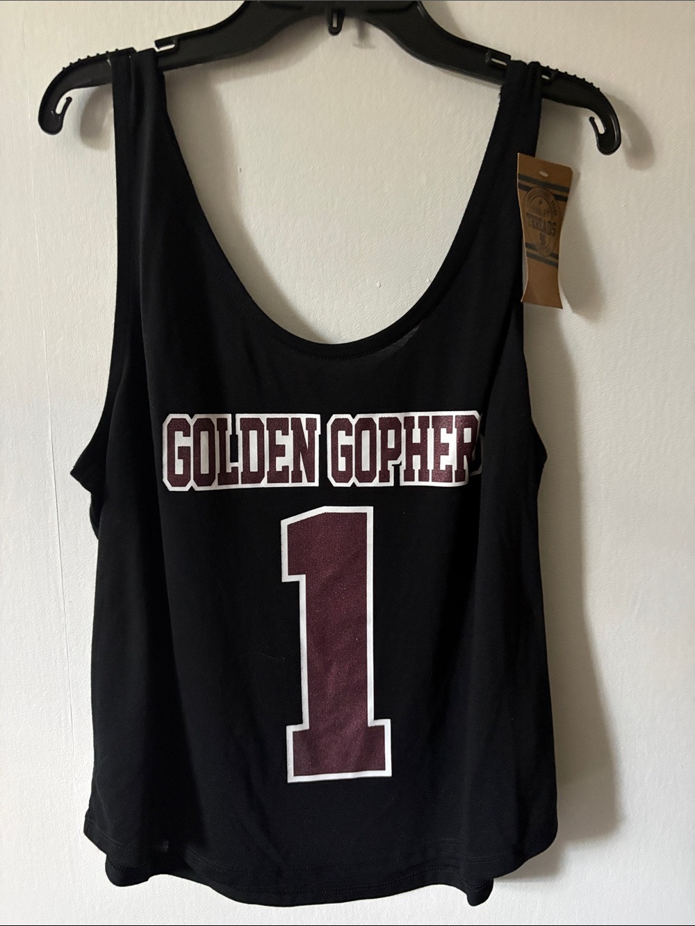 Rivalry Threads Black Tank Top with Tan Hang Tag